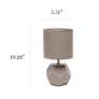 Simple Designs Prism 10 1/2"H Gray Round Accent Table Lamp