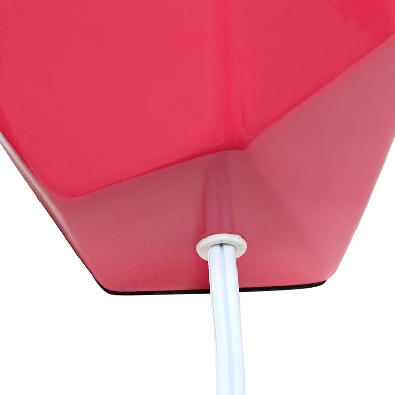 Image 3 Simple Designs Prism 10 1/2"H Pink Round Accent Table Lamp more views