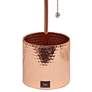 Thumbnail4 of Simple Designs Rose Gold Metal Table Lamp with Organizer and USB Port more views