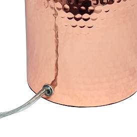 Image5 of Simple Designs Rose Gold Metal Table Lamp with Organizer and USB Port more views
