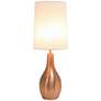 Simple Designs Rose Gold Metal Teardrop Table Lamp