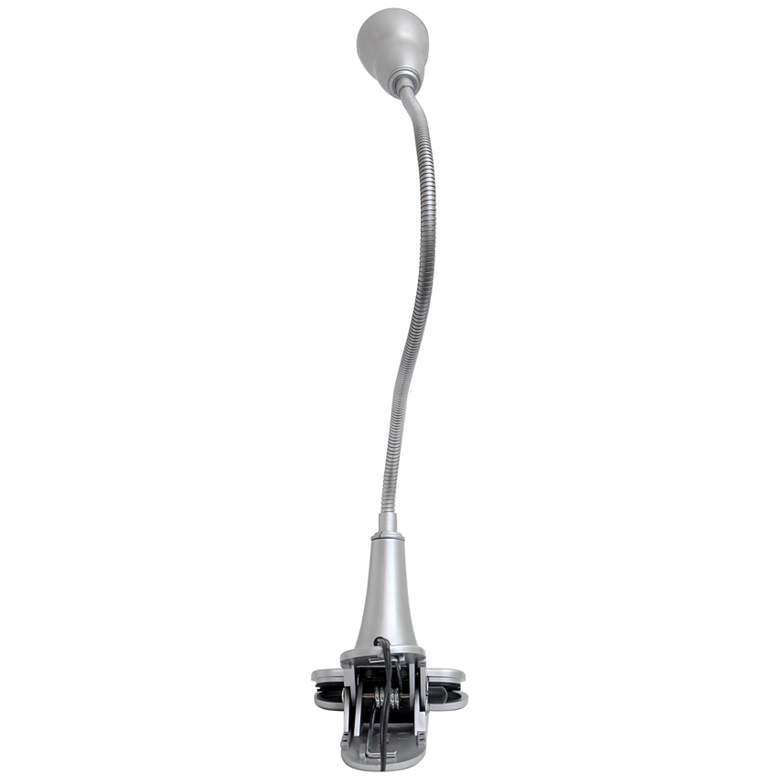 Simple Designs Silver Gooseneck LED Clip Light Desk Lamp more views