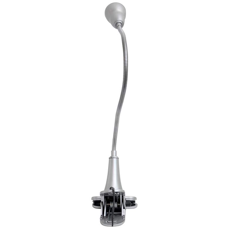 Image 5 Simple Designs Silver Gooseneck LED Clip Light Desk Lamp more views