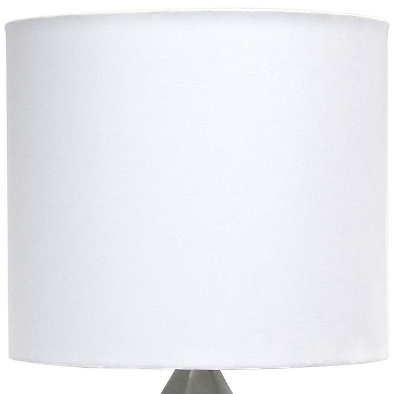 Image 3 Simple Designs Silver Pyramid Ceramic Table Lamp more views