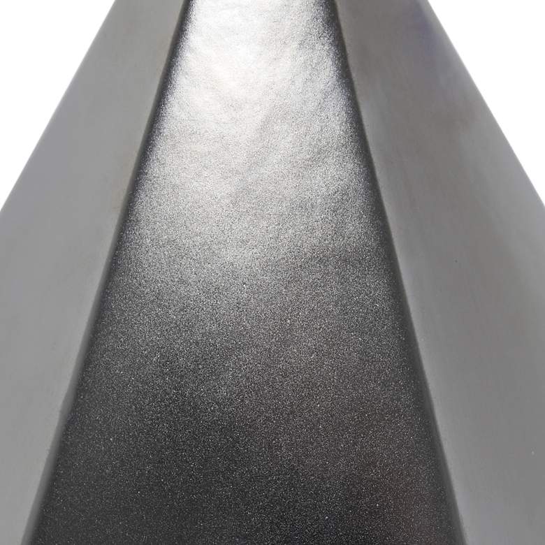 Image 5 Simple Designs Silver Pyramid Ceramic Table Lamp more views