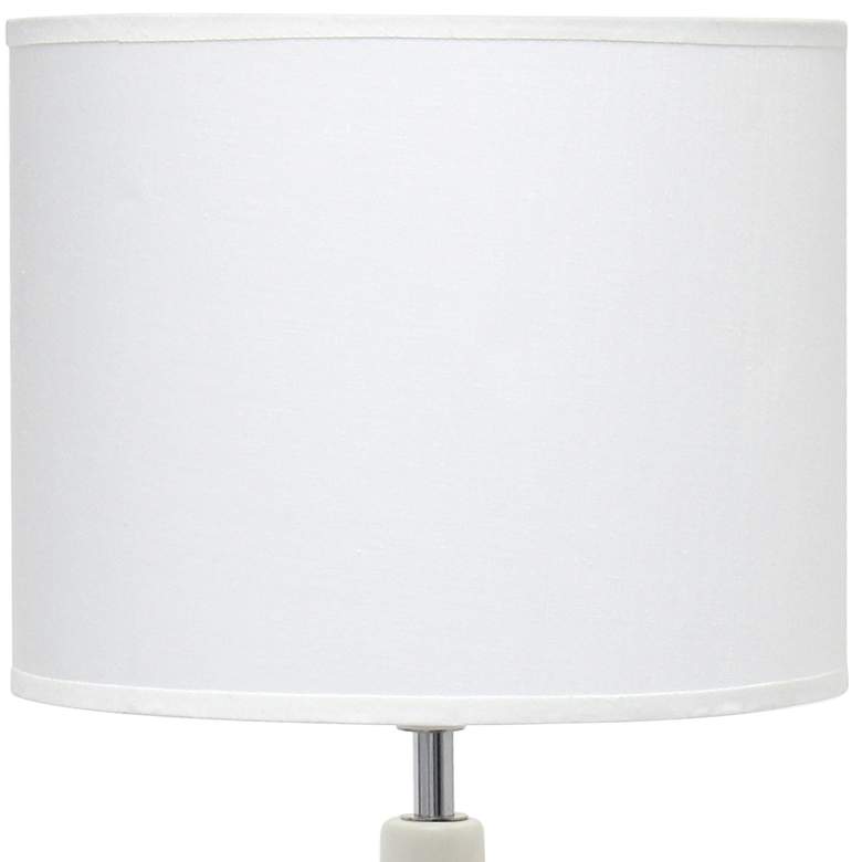 Image 3 Simple Designs Strikers 19 inch High White and Dark Wood Accent Table Lamp more views