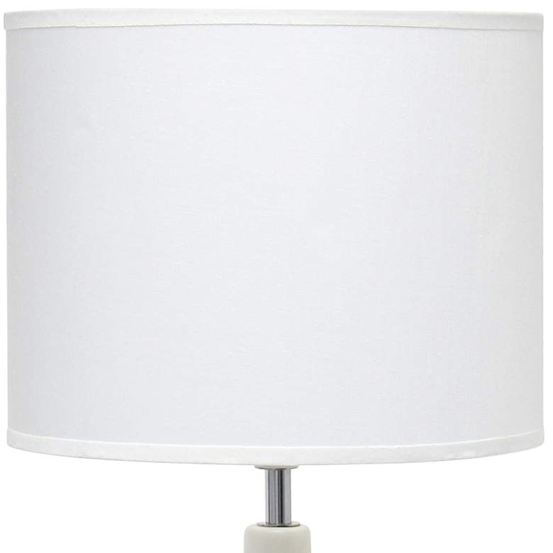 Image 3 Simple Designs Strikers 19" High White and Dark Wood Accent Table Lamp more views