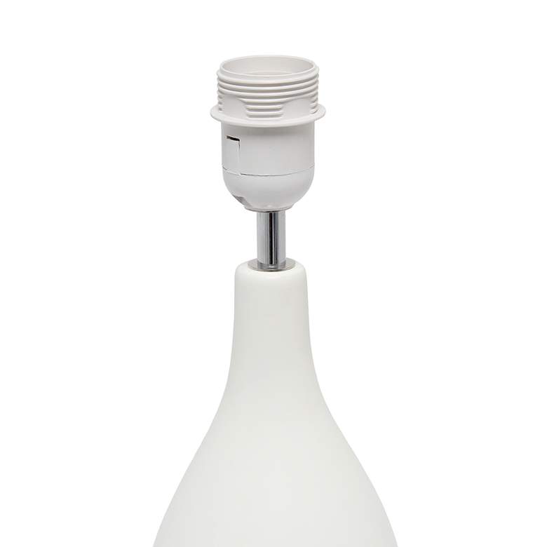 Image 5 Simple Designs Strikers 19" High White and Dark Wood Accent Table Lamp more views