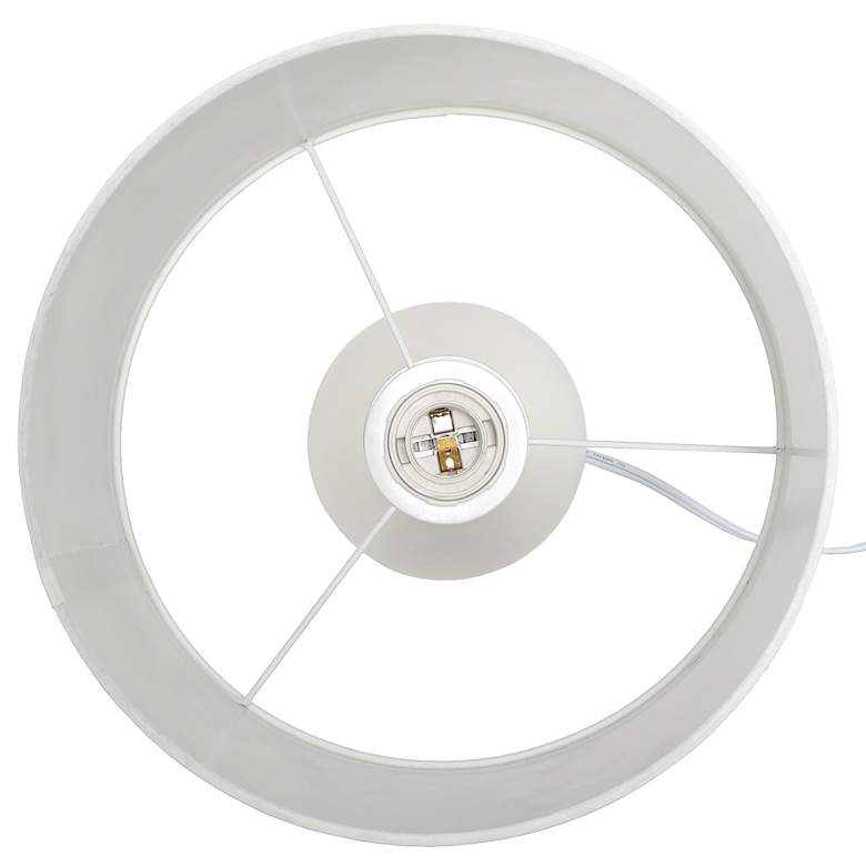 Image 7 Simple Designs Strikers 19" High White and Dark Wood Accent Table Lamp more views