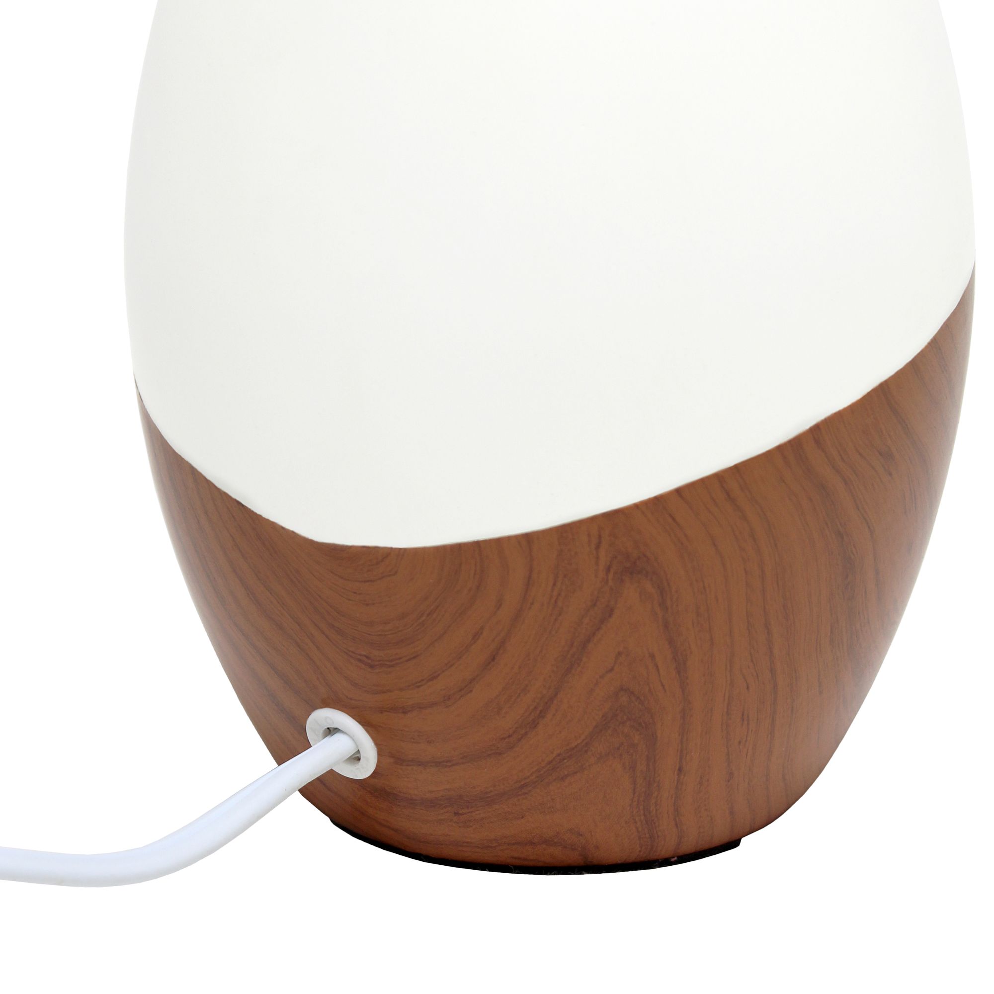 Simple Designs Strikers 19" High White and Dark Wood Accent Table Lamp