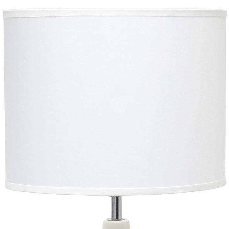 Image 3 Simple Designs Strikers 19"H White and Light Wood Accent Table Lamp more views