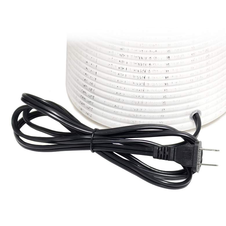 Image 4 Simple Designs Welcome Home 13 3/4"H White Accent Table Lamp more views