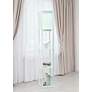 Simple Designs White 3-Self Etagere Floor Lamp with USB Ports and Outlet