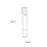 Simple Designs White 3-Self Etagere Floor Lamp with USB Ports and Outlet