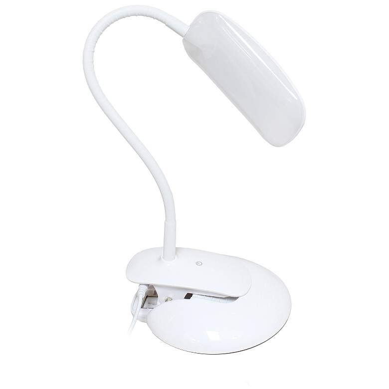 Simple Designs White Adjustable LED Rounded Clip Light more views