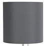 Simple Designs White and Gray Metal Table Lamp with Organizer and USB Port