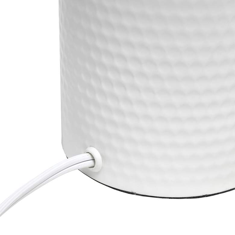 Image 5 Simple Designs White and Gray Metal Table Lamp with Organizer and USB Port more views