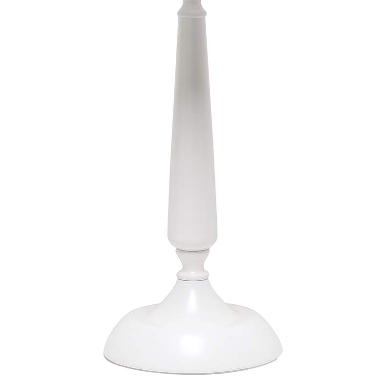 Image 4 Simple Designs White Candlestick Ceramic Accent Table Lamp more views