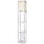 Simple Designs White Etagere Floor Lamp w/ Storage and Shelf