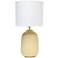 Simple Designs Yellow Ceramic Accent Table Desk Lamp
