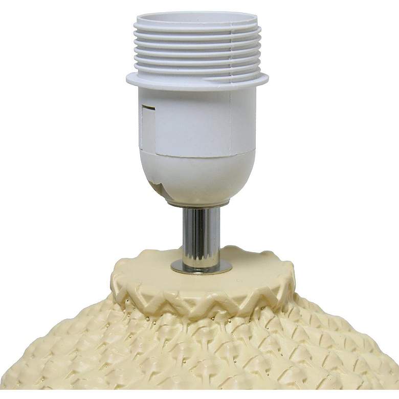 Image 7 Simple Designs Yellow Ceramic Accent Table Desk Lamp more views
