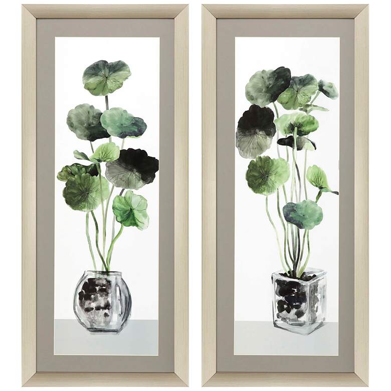 Image 3 Simple Glass 43 inch High 2-Piece Giclee Framed Wall Art Set