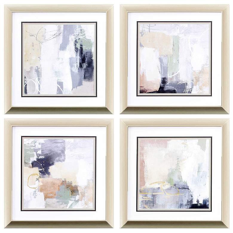 Image 1 Simple Impression 18"W x 18"H Framed Art Set of 4