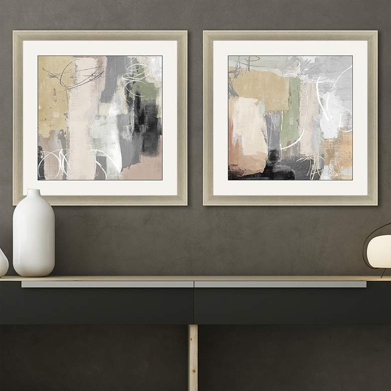 Image 1 Simple Impression I 26" Square 2-Piece Framed Wall Art Set