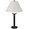 Simple Lines 27" High Black Table Lamp With Natural Anna Shade