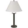 Simple Lines 27" High Dark Smoke Table Lamp With Natural Anna Shade