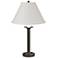 Simple Lines 27" High Dark Smoke Table Lamp With Natural Anna Shade