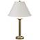 Simple Lines 27" High Modern Brass Table Lamp With Natural Anna Shade