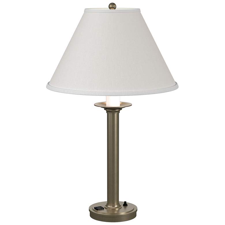 Image 1 Simple Lines 27" High Soft Gold Table Lamp With Natural Anna Shade