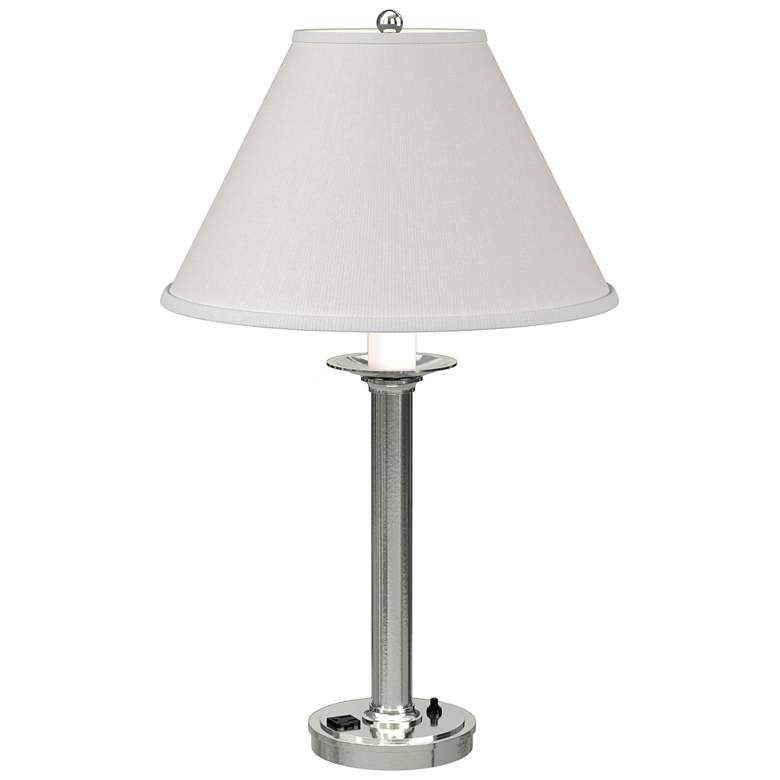 Image 1 Simple Lines 27" High Sterling Table Lamp With Natural Anna Shade