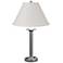 Simple Lines 27"H Vintage Platinum Table Lamp With Natural Anna Shade