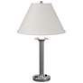 Simple Lines 27"H Vintage Platinum Table Lamp With Natural Anna Shade