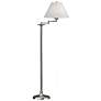 Simple Lines 56" Anna Shade and Sterling Swing Arm Floor Lamp