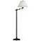 Simple Lines 56" Anna Shade Black Finish Swing Arm Floor Lamp