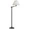 Simple Lines 56"H Natural Iron Swing Arm Floor Lamp w/ Anna Shade