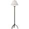 Simple Lines 58" High Bronze Floor Lamp With Natural Anna Shade