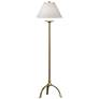 Simple Lines 58" High Modern Brass Floor Lamp With Natural Anna Shade