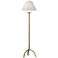 Simple Lines 58" High Modern Brass Floor Lamp With Natural Anna Shade