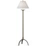 Simple Lines 58" High Soft Gold Floor Lamp With Natural Anna Shade