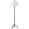 Simple Lines 58" High Soft Gold Floor Lamp With Natural Anna Shade
