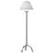 Simple Lines 58" High Sterling Floor Lamp With Natural Anna Shade