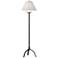 Simple Lines 58"H Oil Rubbed Bronze Floor Lamp w/ Natural Anna Shade