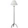 Simple Lines 58"H Vintage Platinum Floor Lamp With Natural Anna Shade
