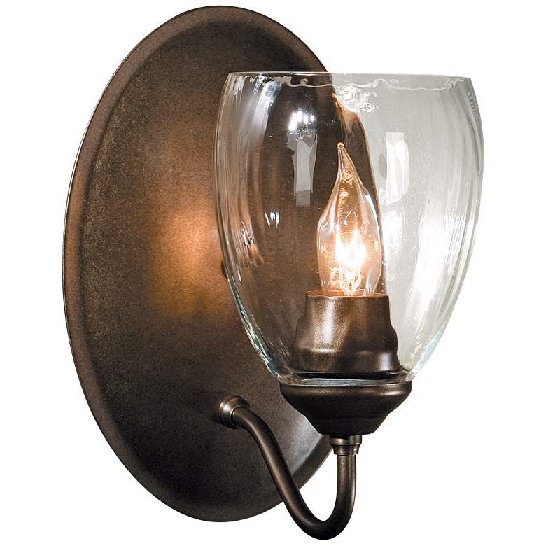 Image 2 Simple Lines Collection Water Glass 8 3/4 inch High Wall Sconce