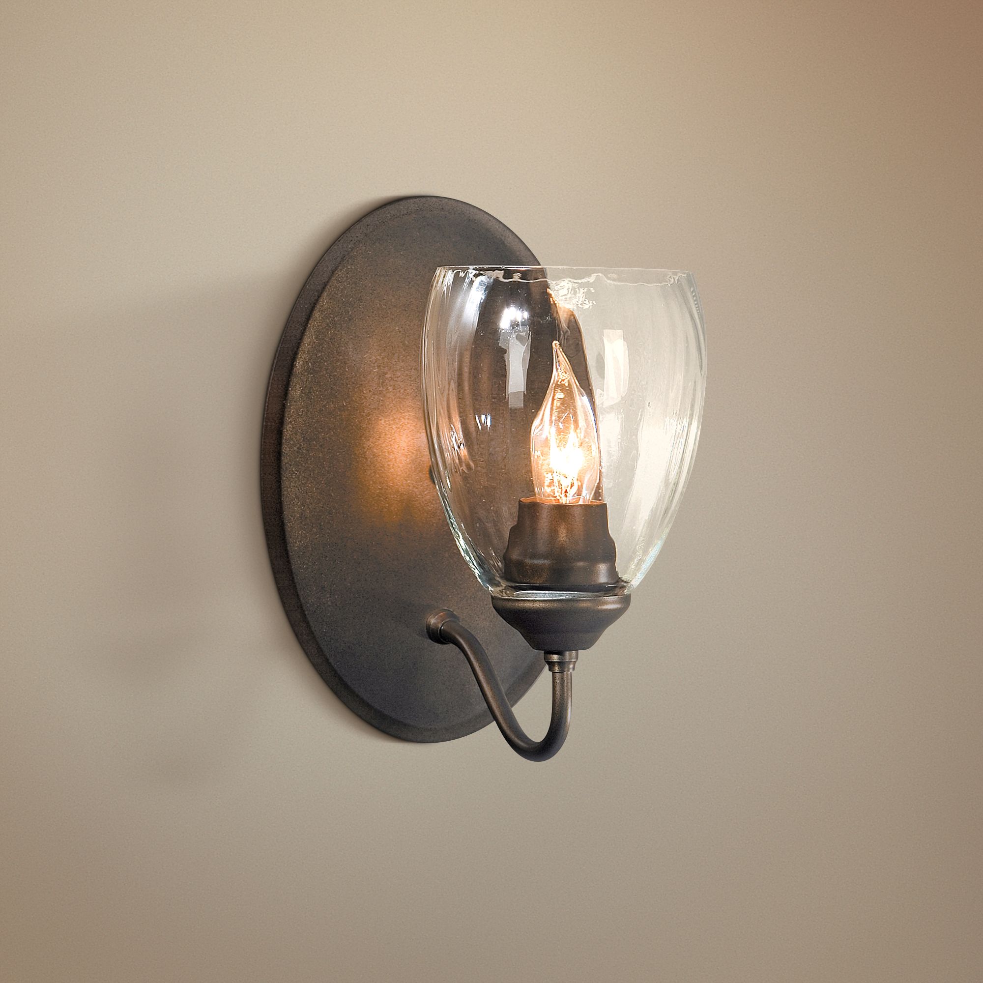 water glass sconce