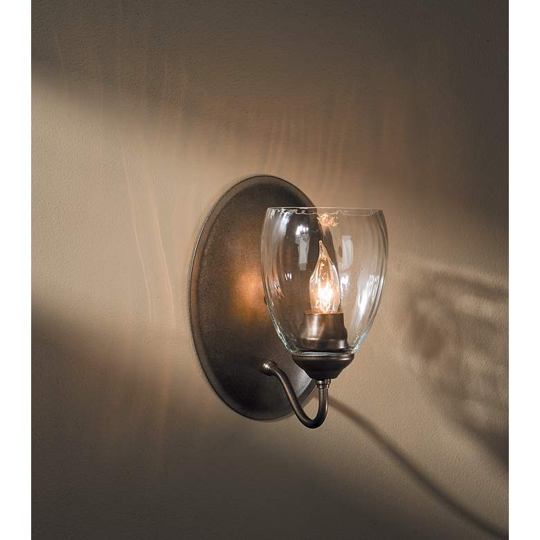 Image 3 Simple Lines Collection Water Glass 8 3/4" High Wall Sconce more views